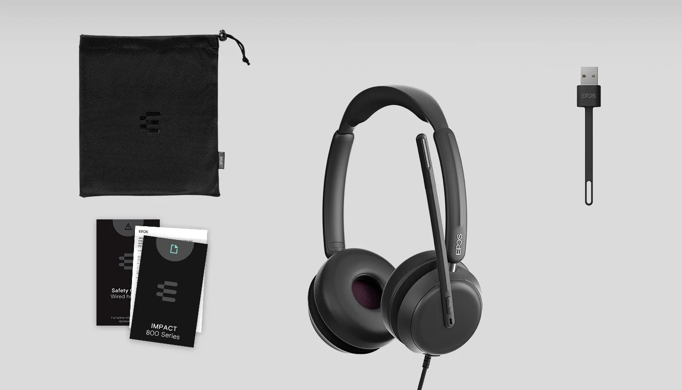 EPOS IMPACT 860T ANC  Stereo Headset with USB-C to A adaptor - Image 9