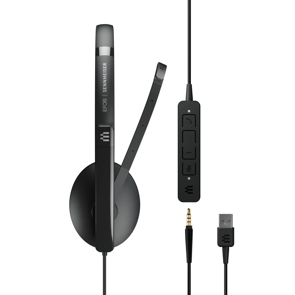 EPOS Sennheiser ADAPT 135 USB II On-Ear Single-Sided USB Headset 3.5mm Jack Black - Image 3