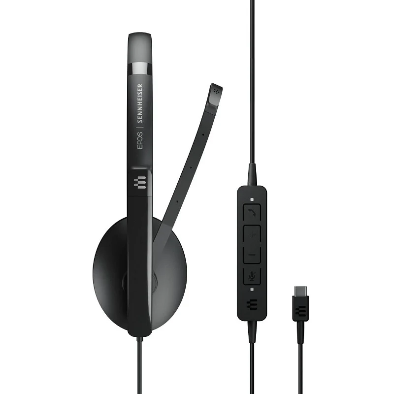 EPOS Sennheiser ADAPT 160 USB-C II On-Ear Double-Sided USB-C Headset - Black - Image 4