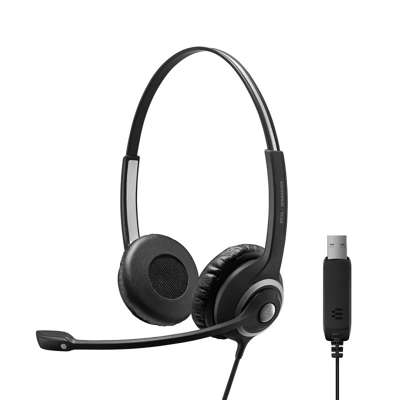 EPOS Sennheiser IMPACT SC 260 USB Wired Robust Double-Sided USB Headset - Black - Image 2