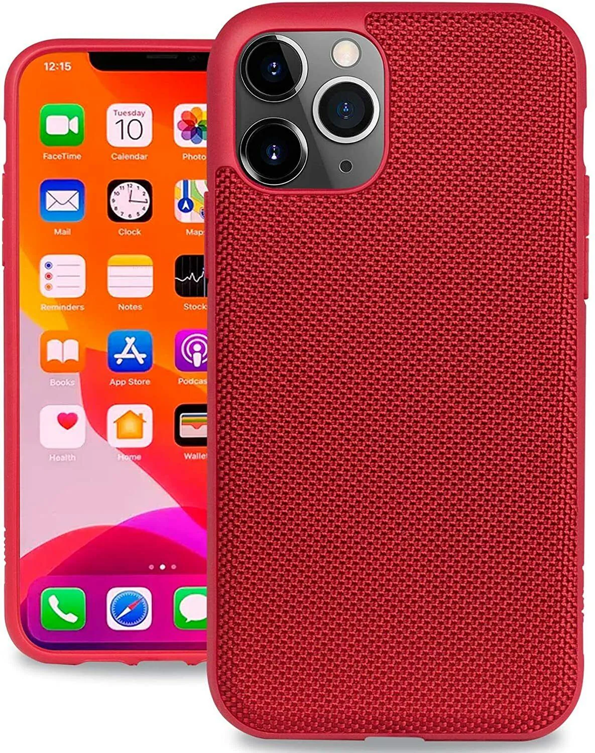 Evutec Aergo Case with Car Vent Mount for iPhone 11 Pro - Ballistic Nylon Red (BONUS Screen Protector!!) - Image 4