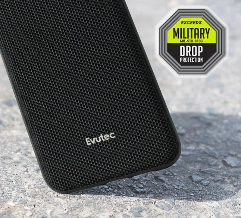 Evutec Aergo Case with Car Vent Mount for iPhone Xs Max - Ballistic Nylon Black - Image 3