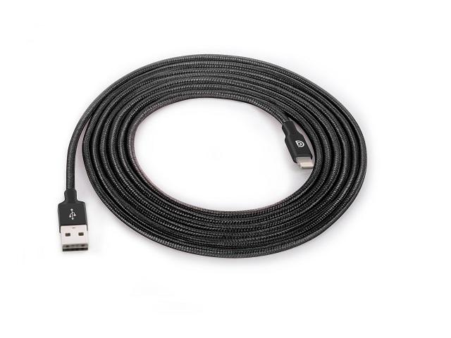 Griffin Premium Braided Lightning Apple Cable 5ft 1.5M - Black - Image 2