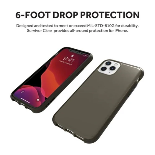 Griffin Survivor Clear Slim Protective Case iPhone 11 Pro - Black - Image 3