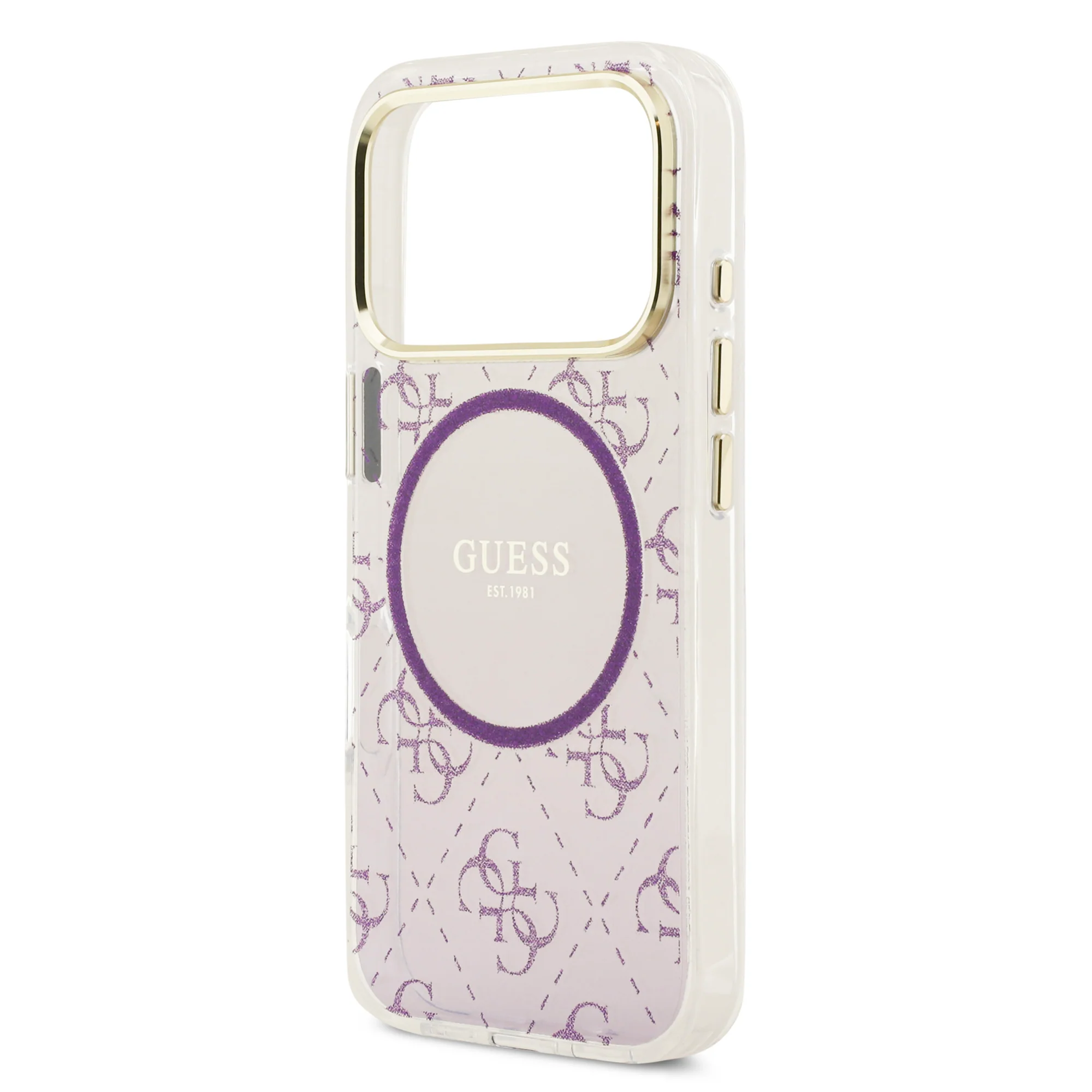Guess 4G Glitter Edition Gradient MagSafe Case iPhone 17 Pro – Purple - Image 6