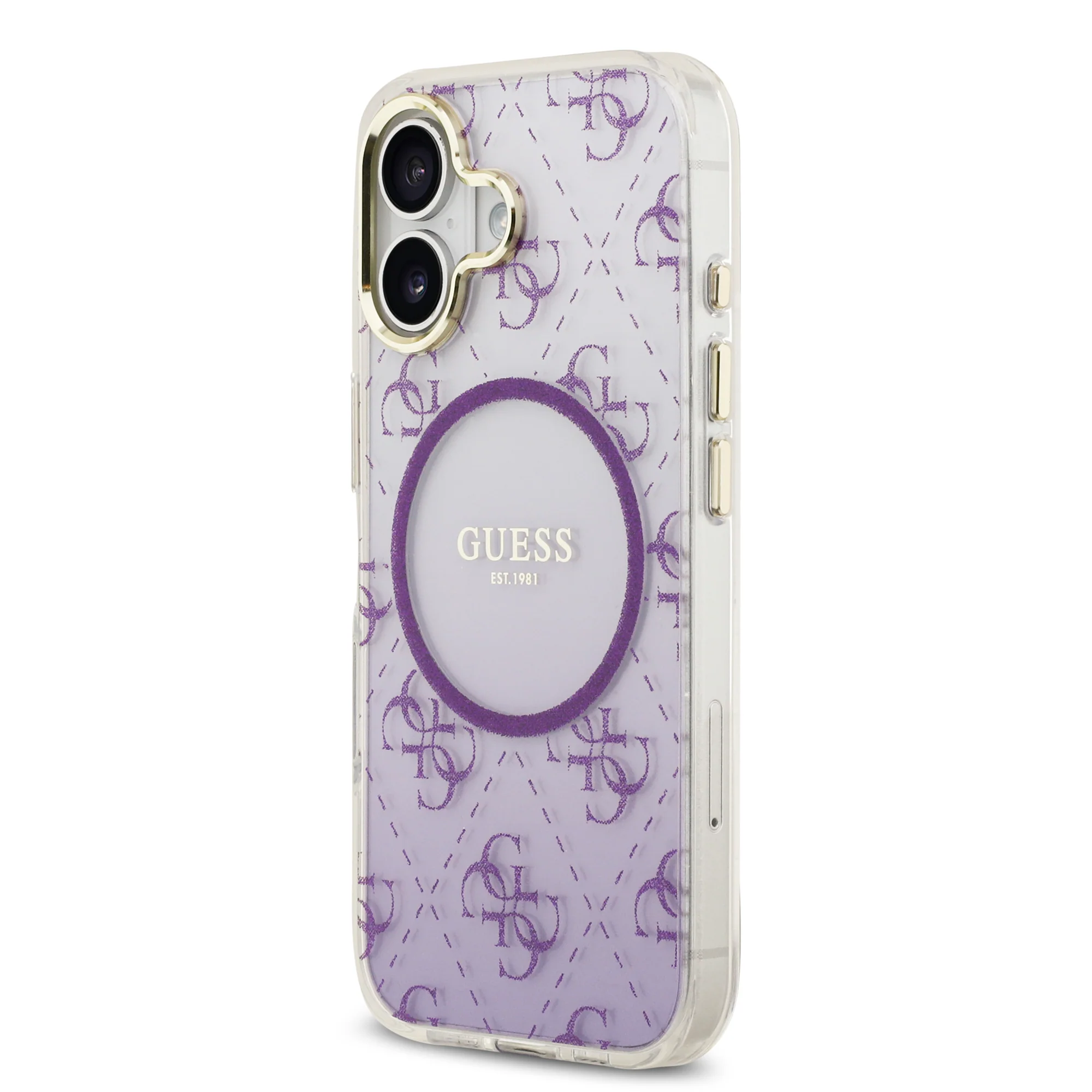 Guess 4G Glitter Edition Gradient MagSafe Case iPhone 17 – Purple - Image 2