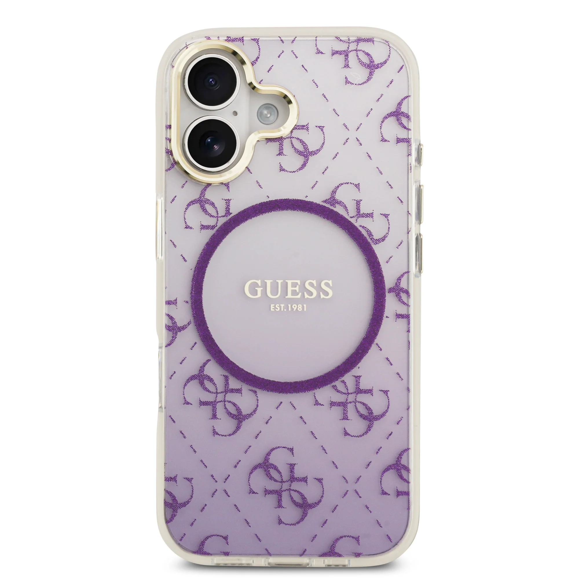 Guess 4G Glitter Edition Gradient MagSafe Case iPhone 17 – Purple - Image 3