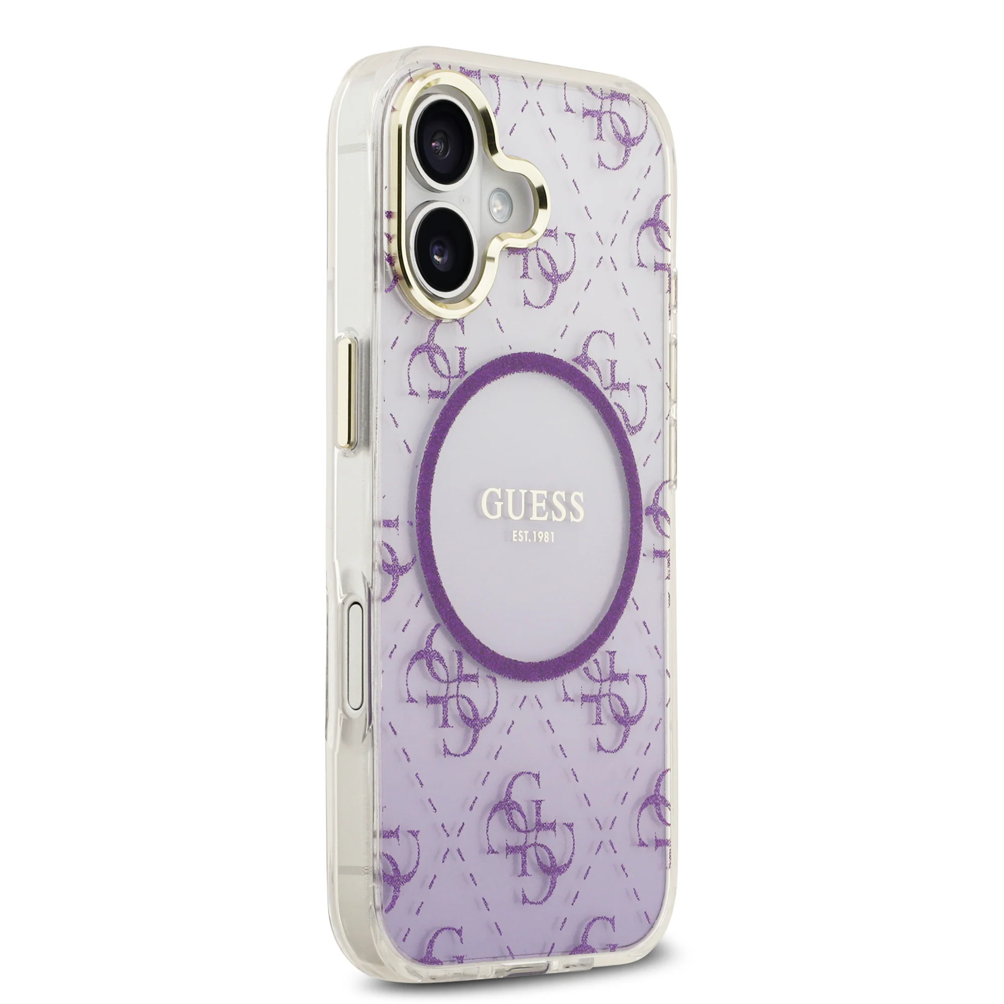 Guess 4G Glitter Edition Gradient MagSafe Case iPhone 17 – Purple - Image 4