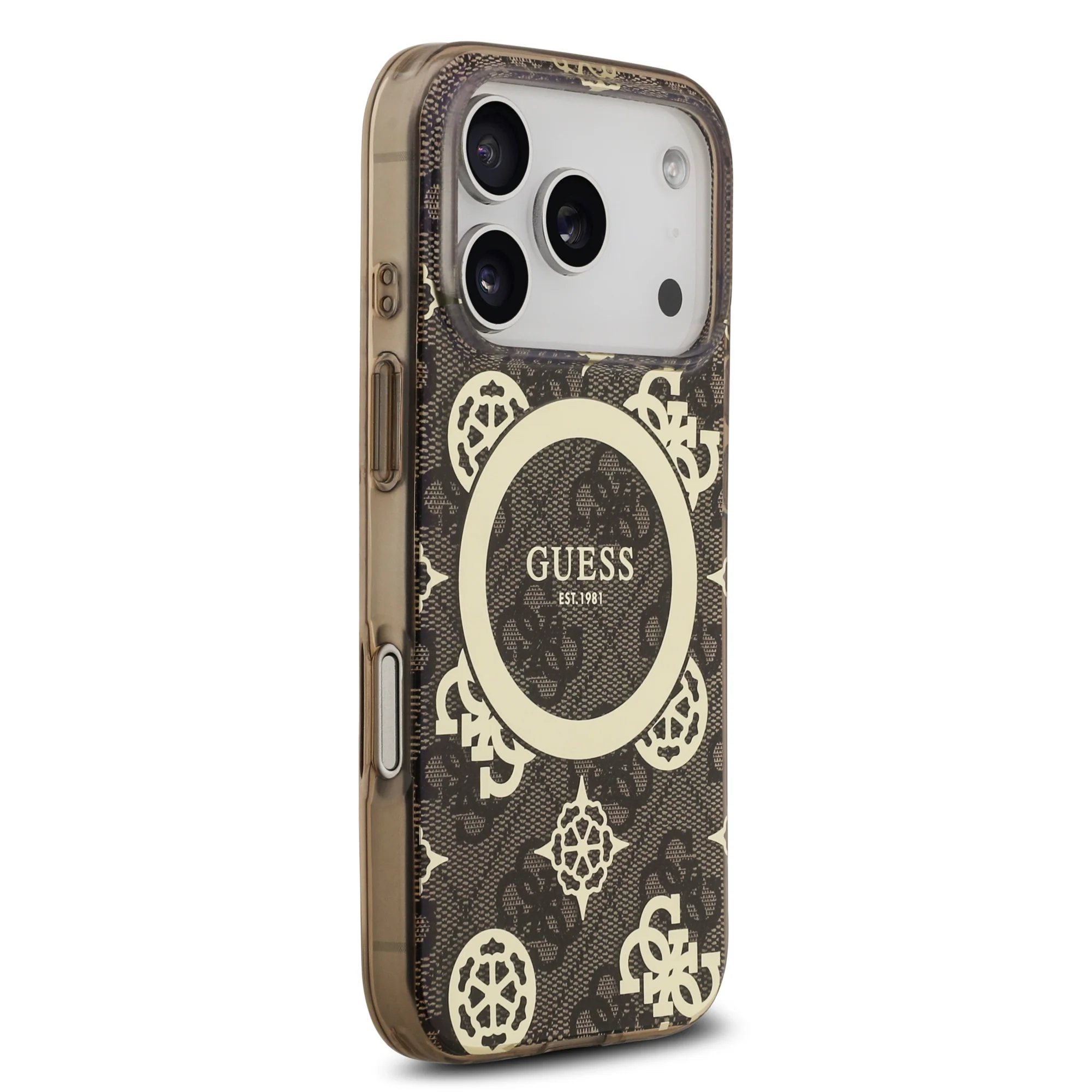 Guess 4G Peony Edition MagSafe Case iPhone 17 Pro – Brown/Gold - Image 4