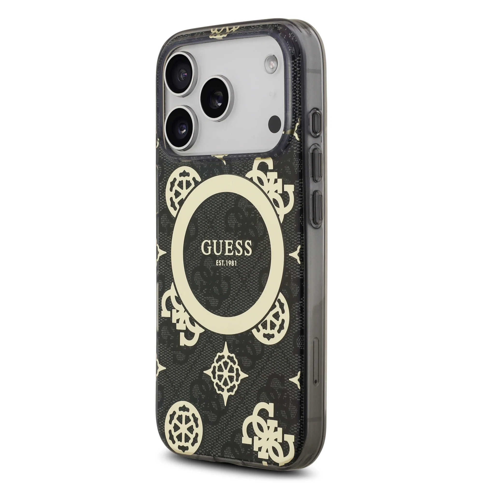 Guess 4G Peony Edition MagSafe Case iPhone 17 Pro Max – Black/Gold - Image 2