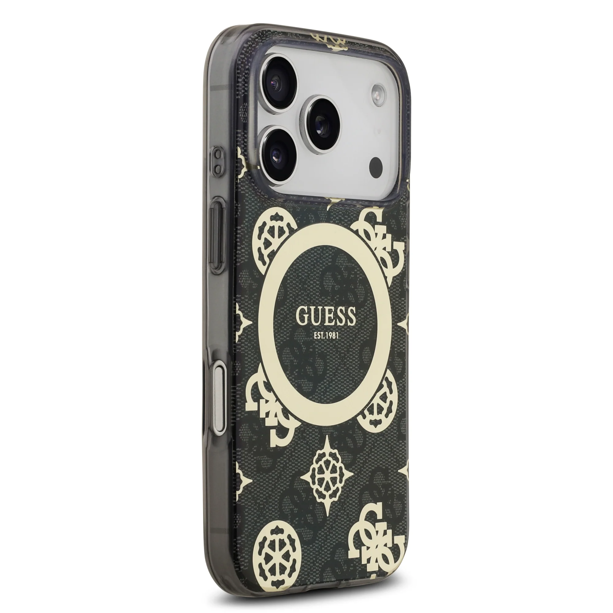 Guess 4G Peony Edition MagSafe Case iPhone 17 Pro Max – Black/Gold - Image 4
