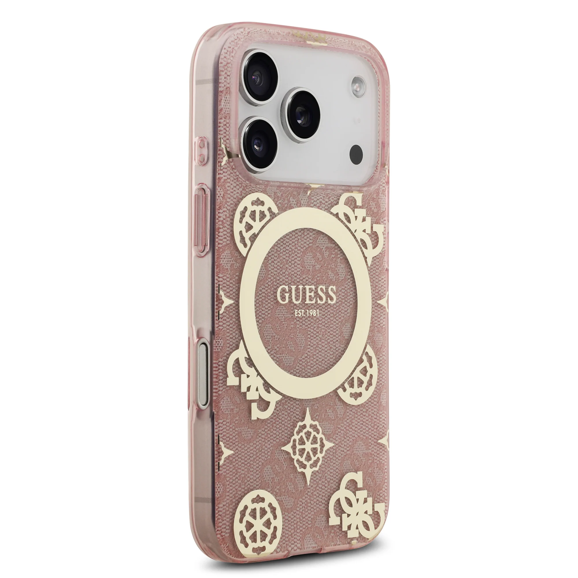 Guess 4G Peony Edition MagSafe Case iPhone 17 Pro Max – Pink/Gold - Image 4