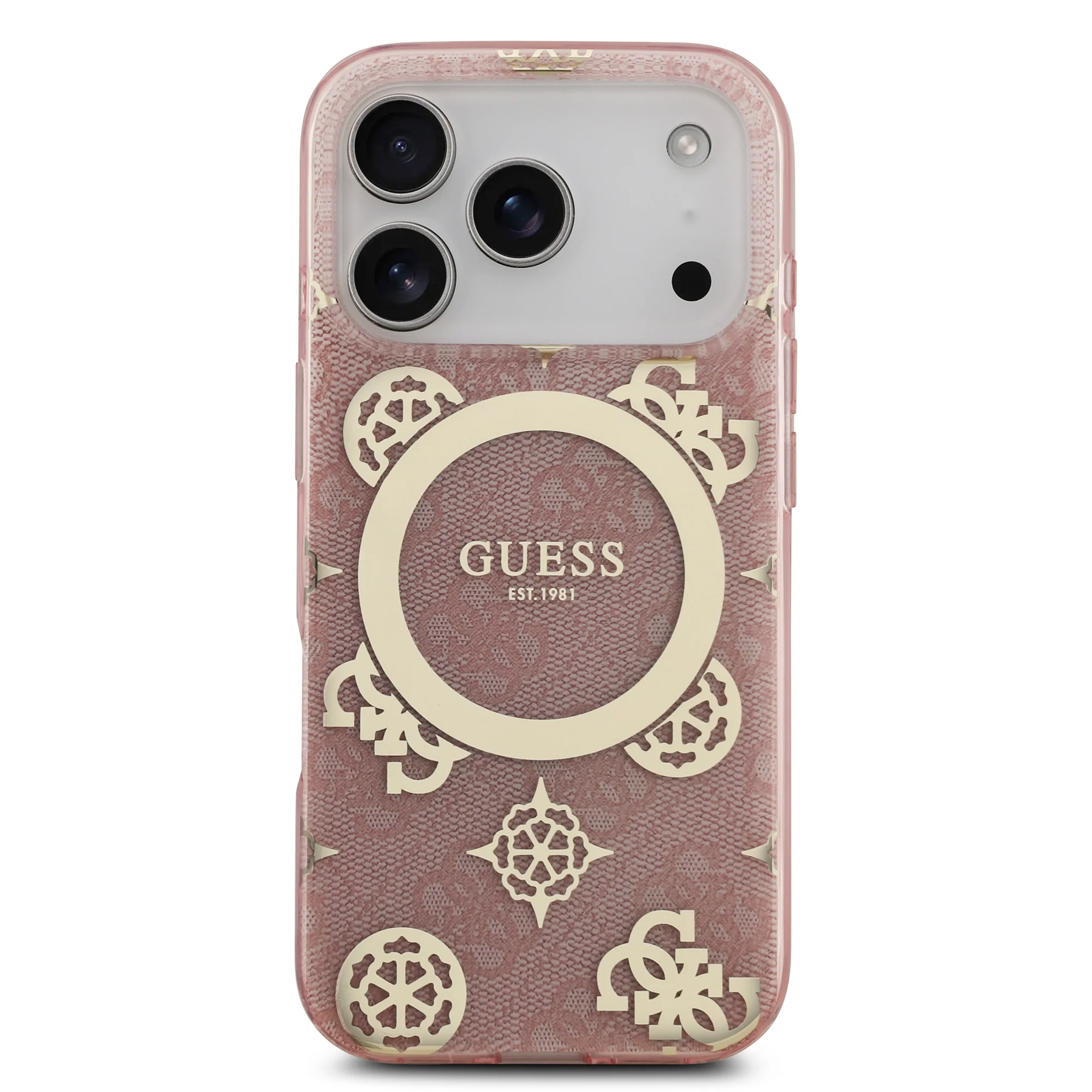 Guess 4G Peony Edition MagSafe Case iPhone 17 Pro – Pink/Gold - Image 3