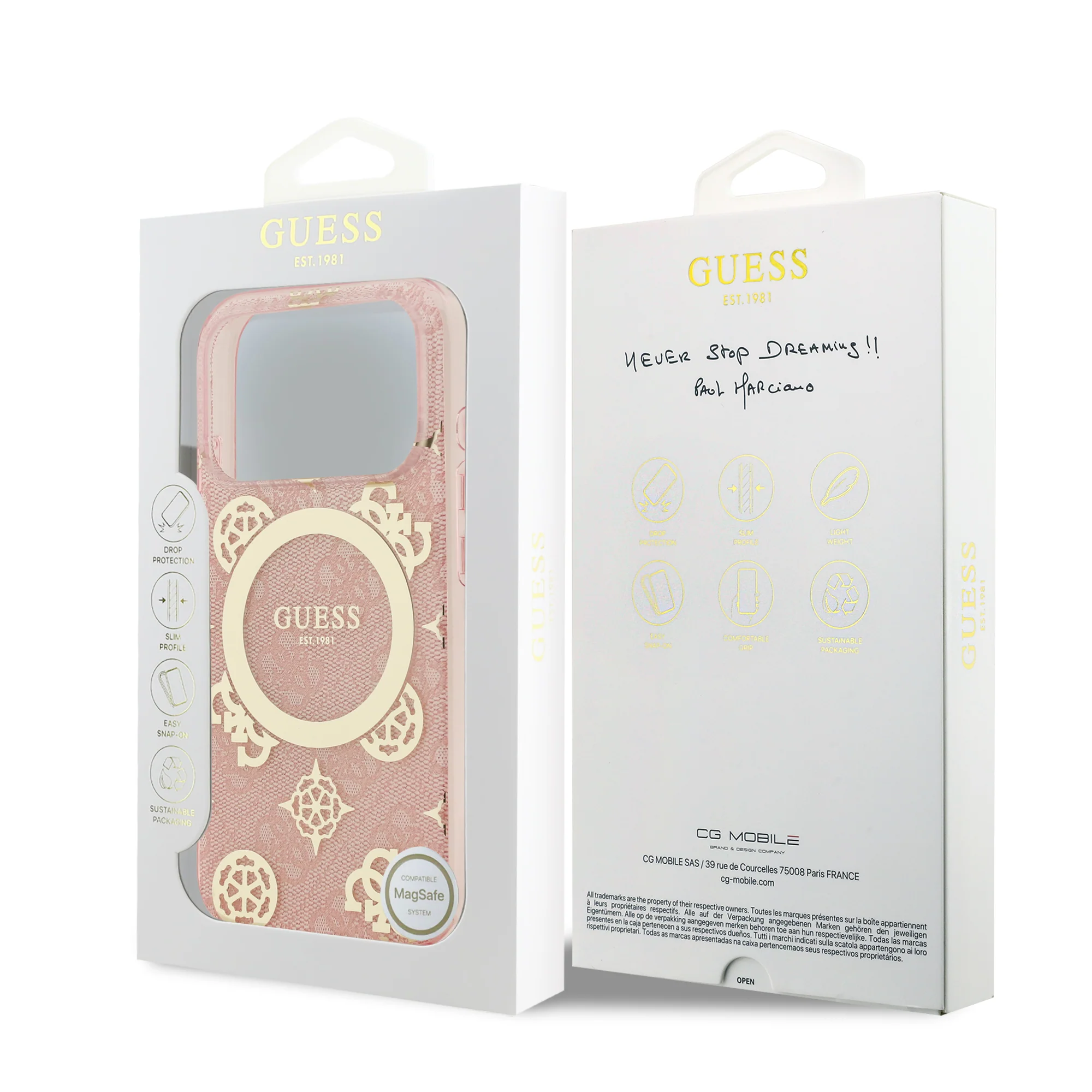 Guess 4G Peony Edition MagSafe Case iPhone 17 Pro – Pink/Gold - Image 8