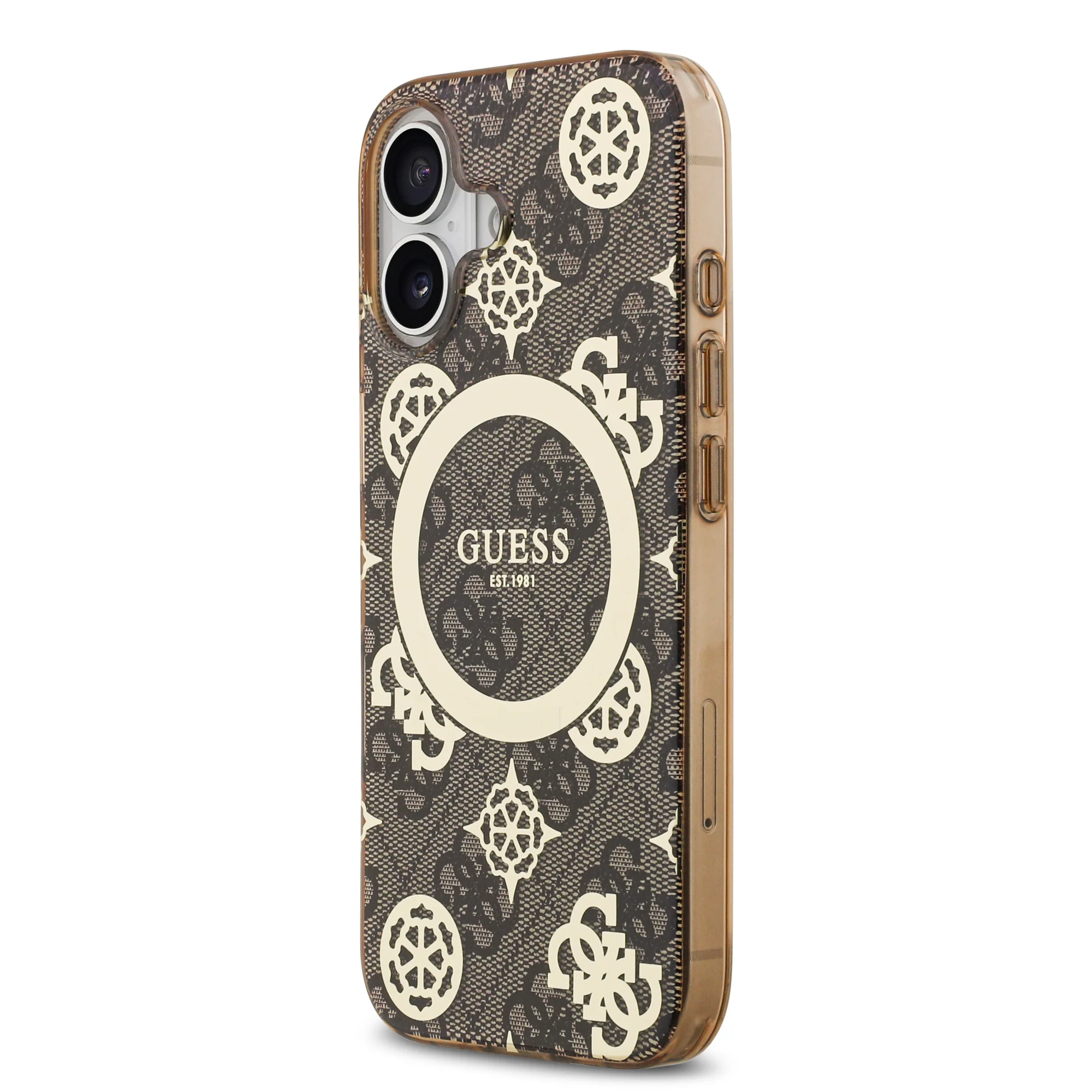 Guess 4G Peony Edition MagSafe Case - iPhone 17 Standard - Brown/Gold - Image 2