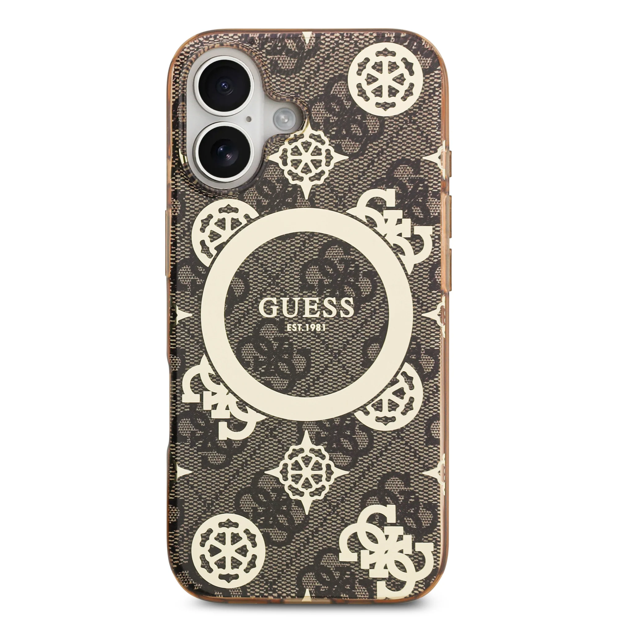 Guess 4G Peony Edition MagSafe Case - iPhone 17 Standard - Brown/Gold - Image 3