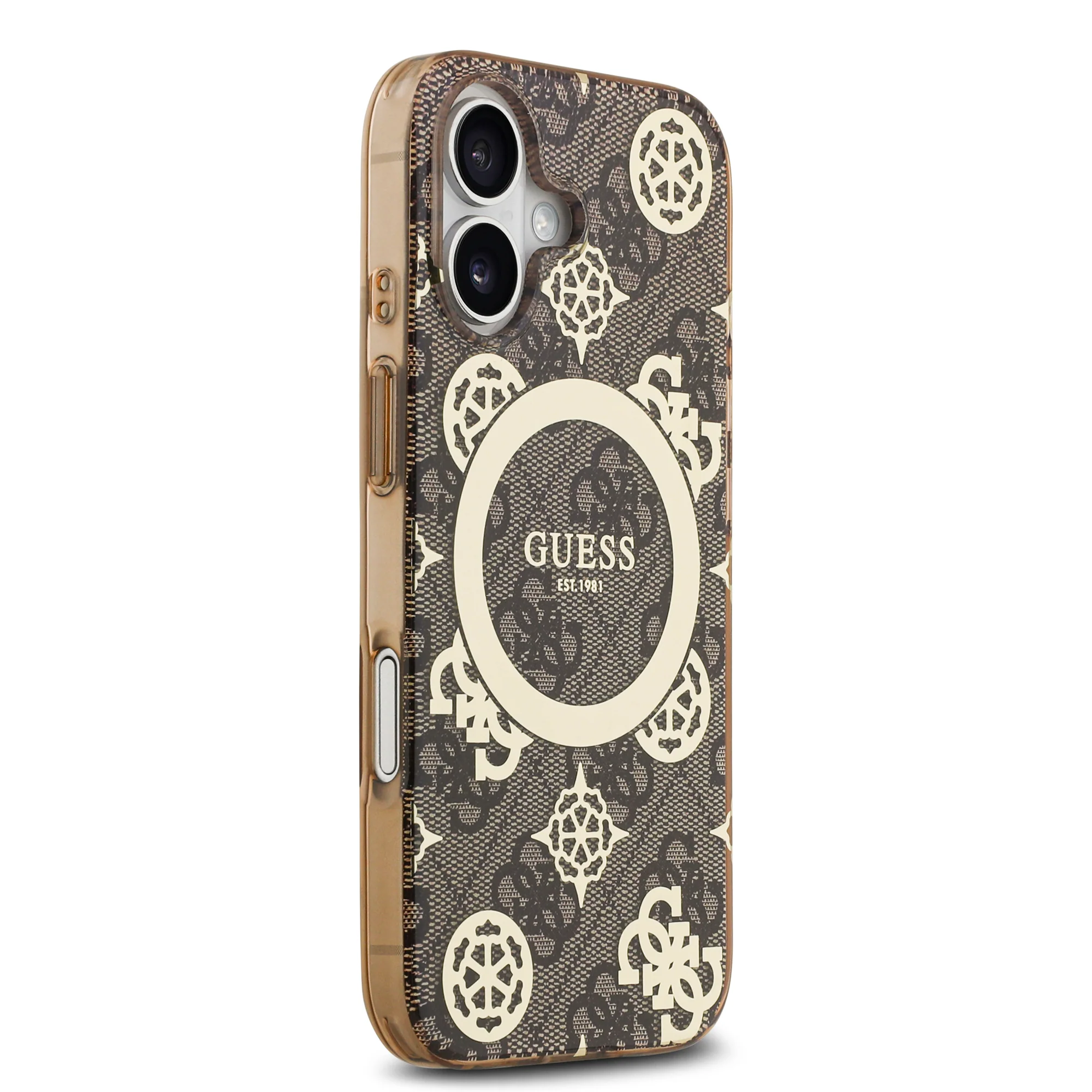 Guess 4G Peony Edition MagSafe Case - iPhone 17 Standard - Brown/Gold - Image 4