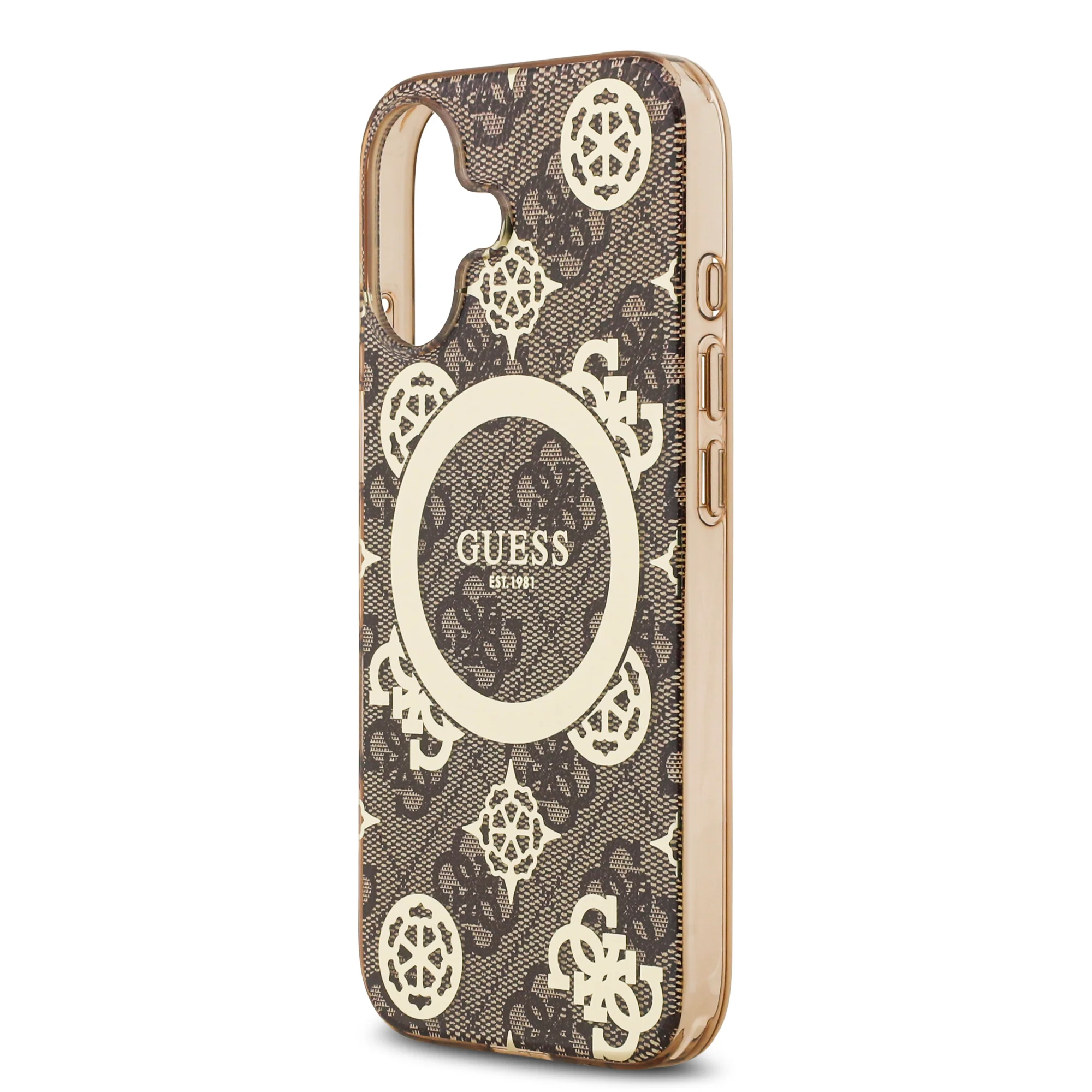 Guess 4G Peony Edition MagSafe Case - iPhone 17 Standard - Brown/Gold - Image 6