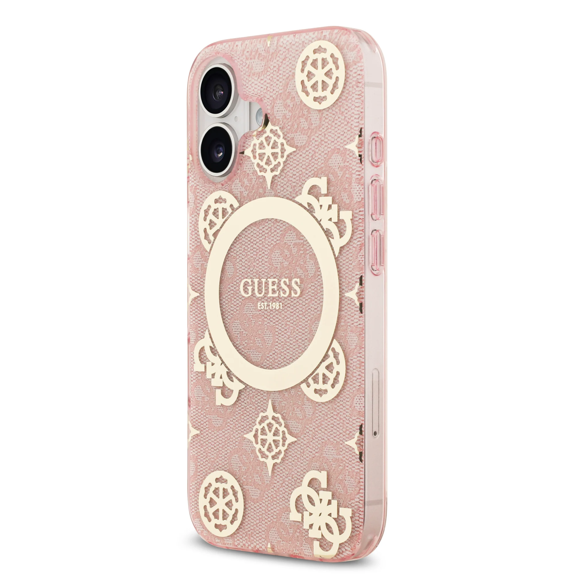 Guess 4G Peony Edition MagSafe Case - iPhone 17 Standard - Pink/Gold - Image 2