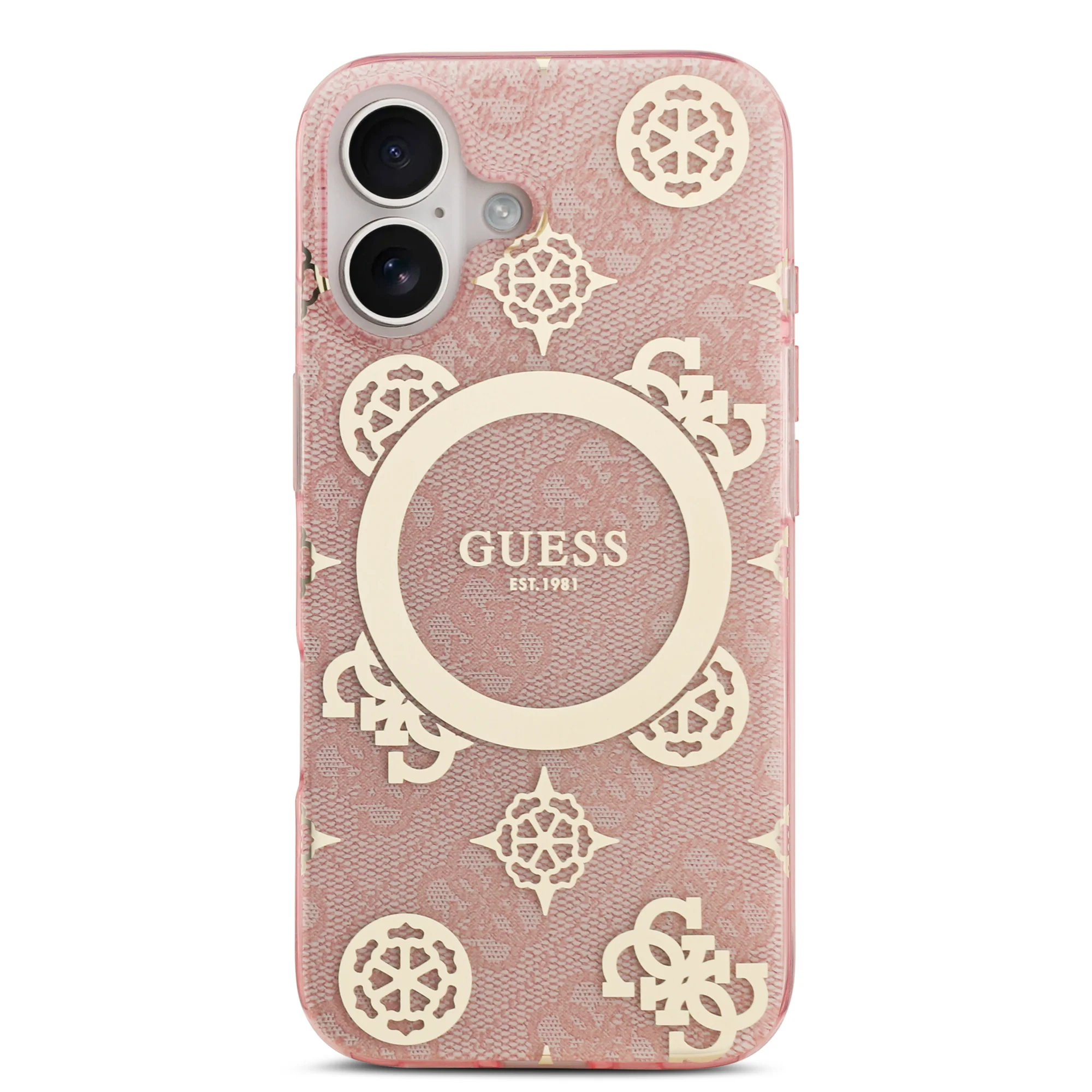 Guess 4G Peony Edition MagSafe Case - iPhone 17 Standard - Pink/Gold - Image 3