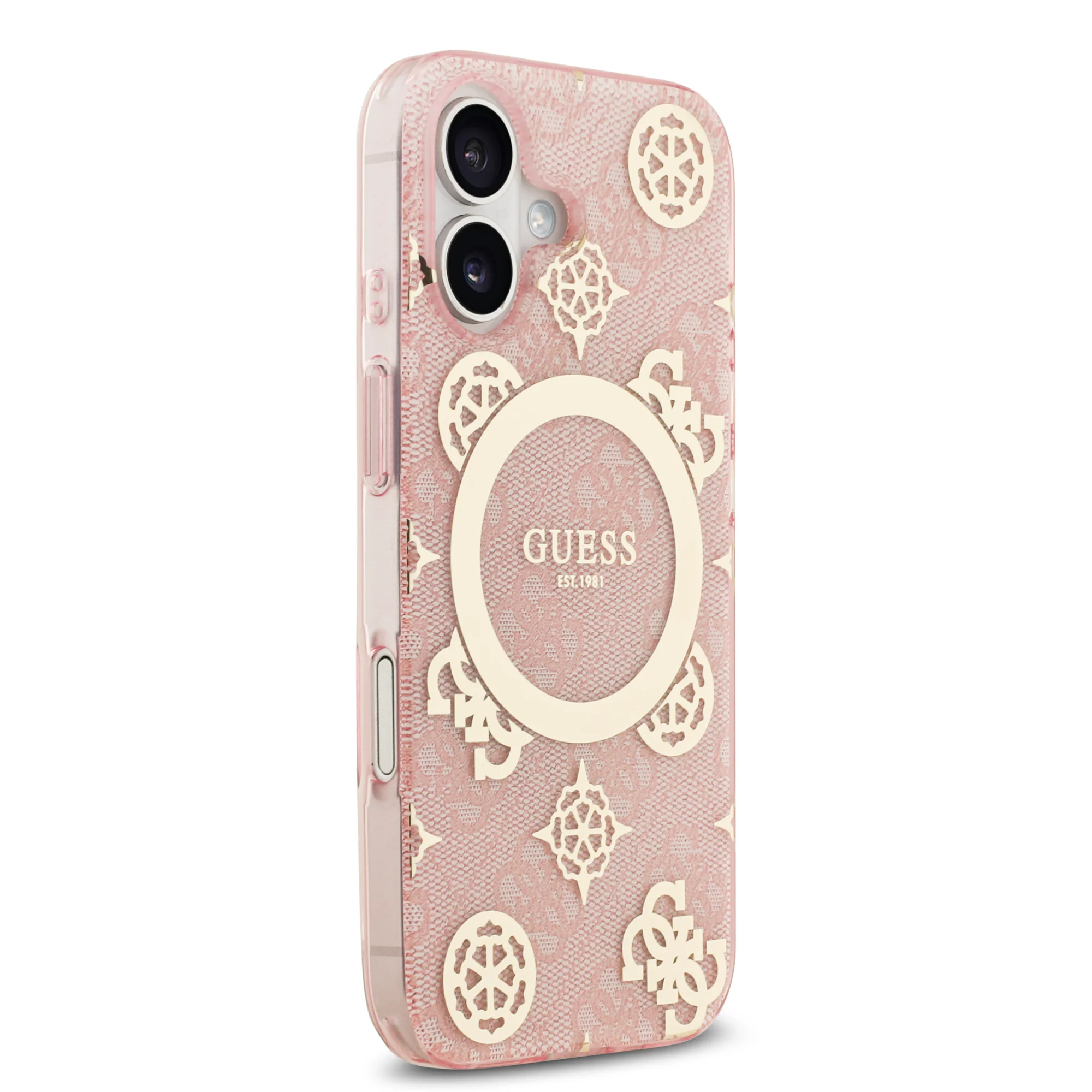 Guess 4G Peony Edition MagSafe Case - iPhone 17 Standard - Pink/Gold - Image 4