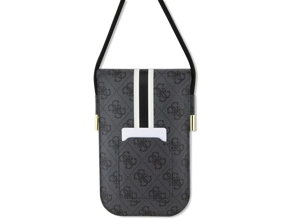 Guess 4G Stripe Phone Bag with Cord - Black - Image 2