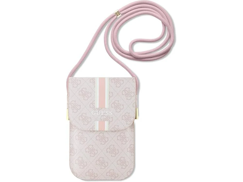 Guess 4G Stripe Phone Bag with Cord - Pink - Image 2
