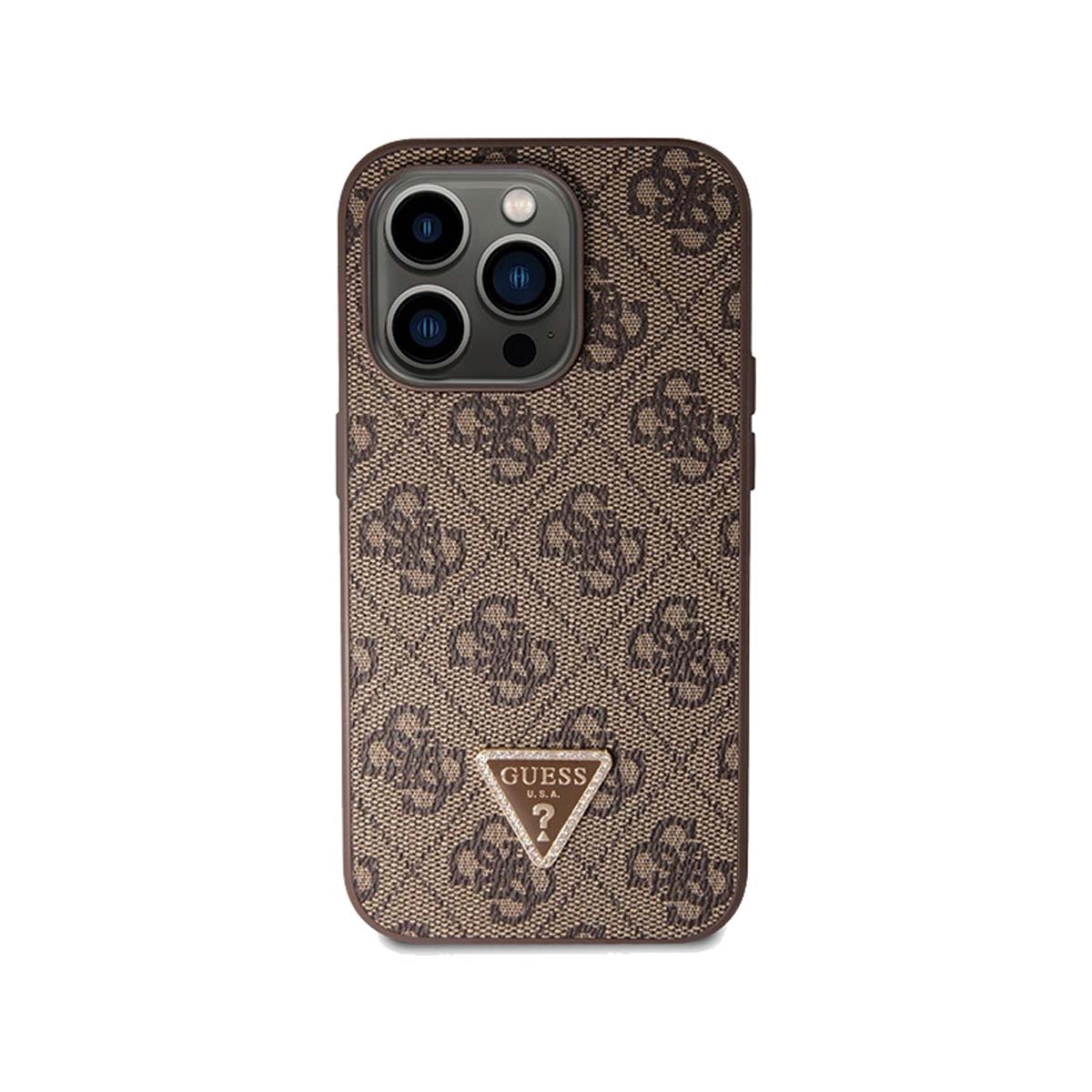 GUESS Diamond Cross body Bundle Case & Strap iPhone 15 Pro 6.1 - Brown - Image 5