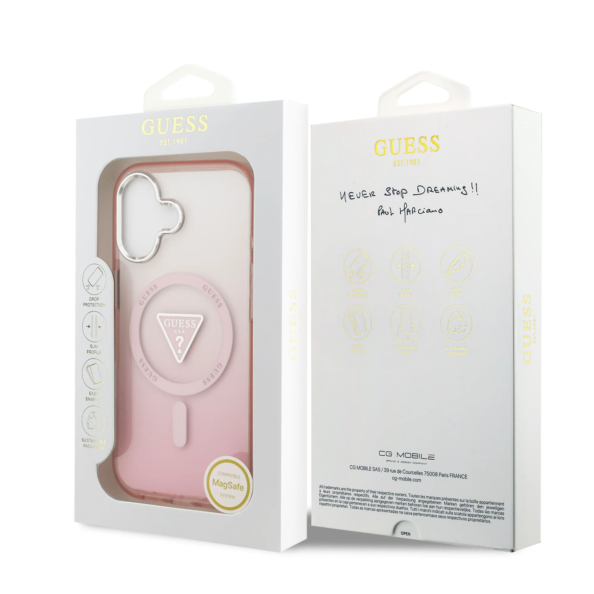 Guess Gradient Edition with Logo MagSafe Case iPhone 17 – Pink - Image 8