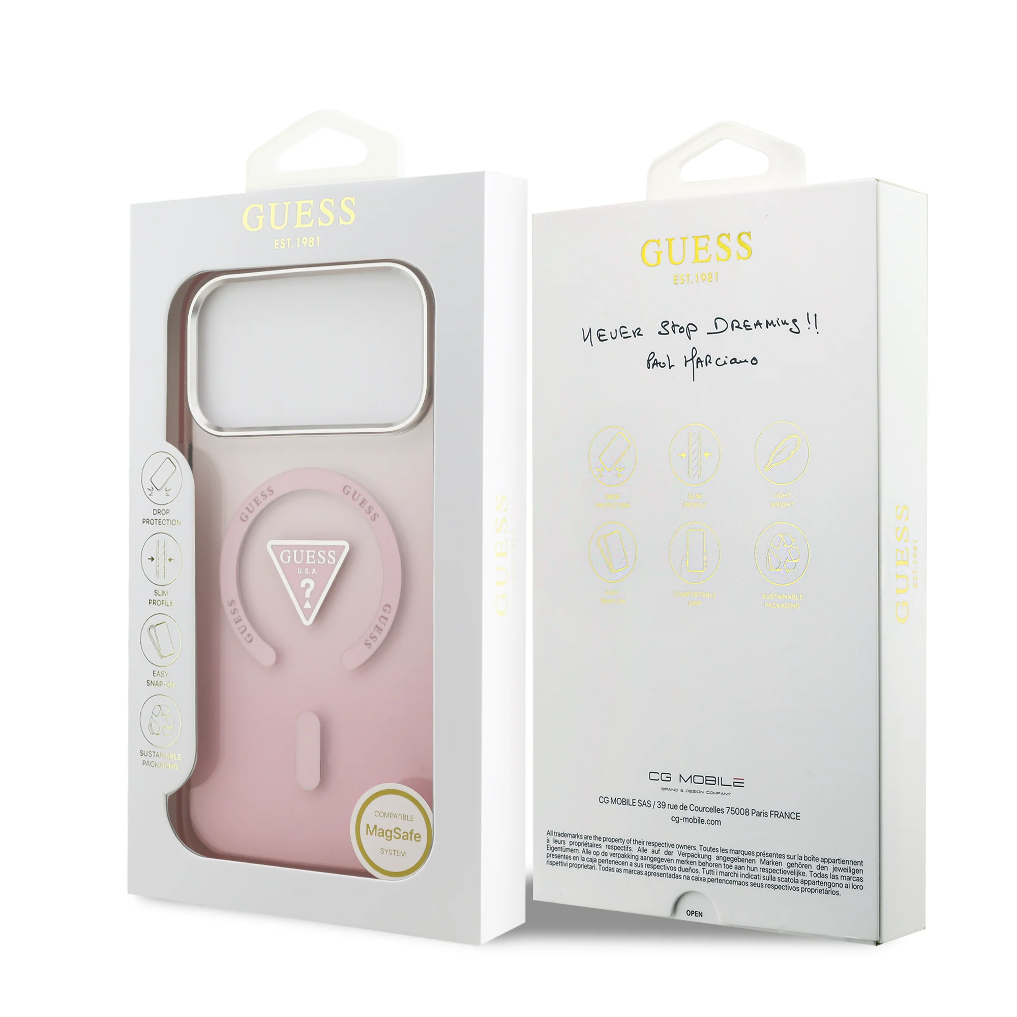 Guess Gradient Edition with Logo MagSafe Case iPhone 17 Pro Max – Pink - Image 8