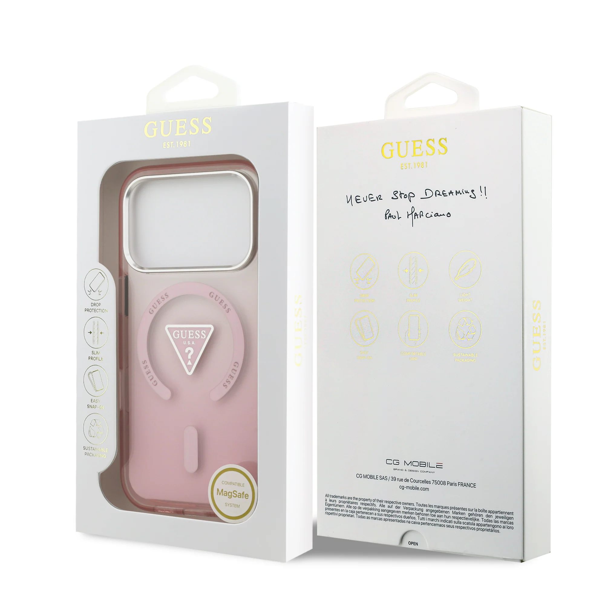 Guess Gradient Edition with Logo MagSafe Case iPhone 17 Pro – Pink - Image 8