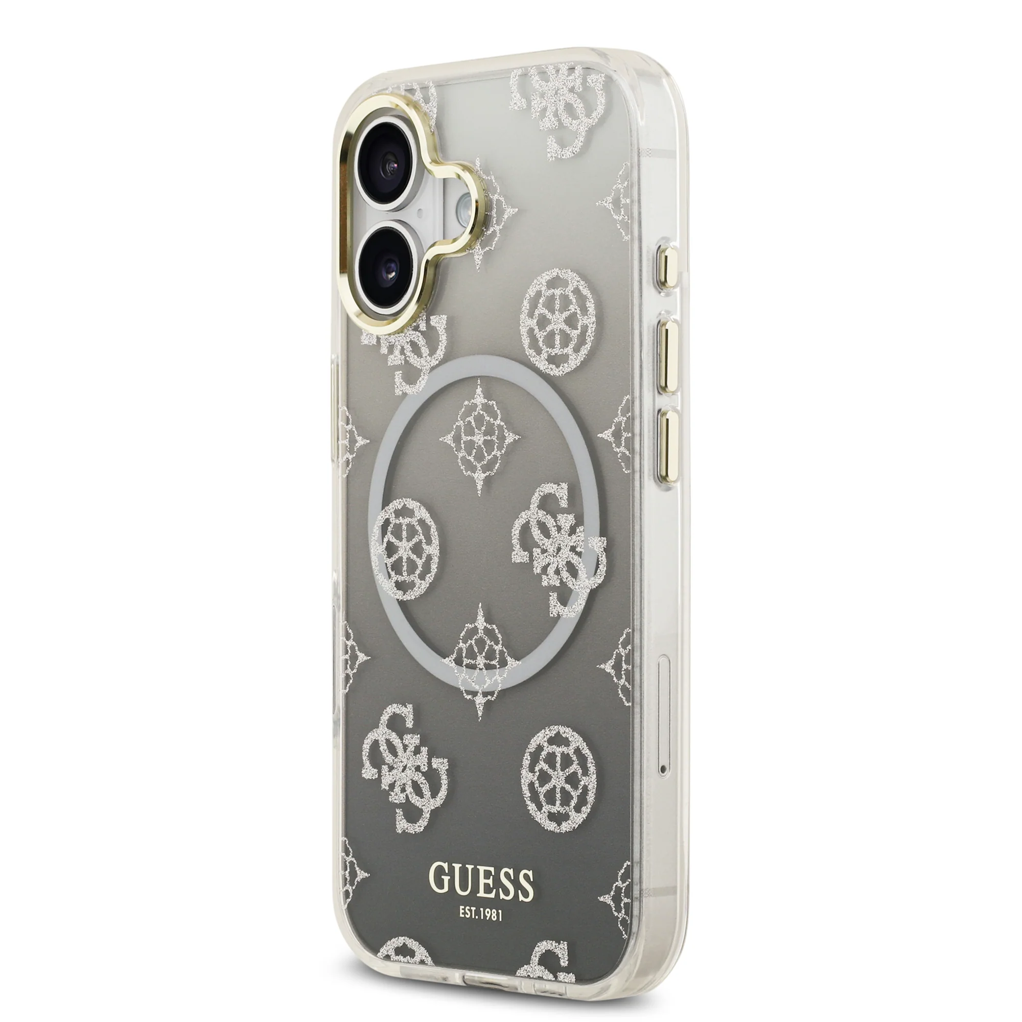 Guess Peony Edition Gradient Glitter MagSafe Case iPhone 17 – Grey - Image 2