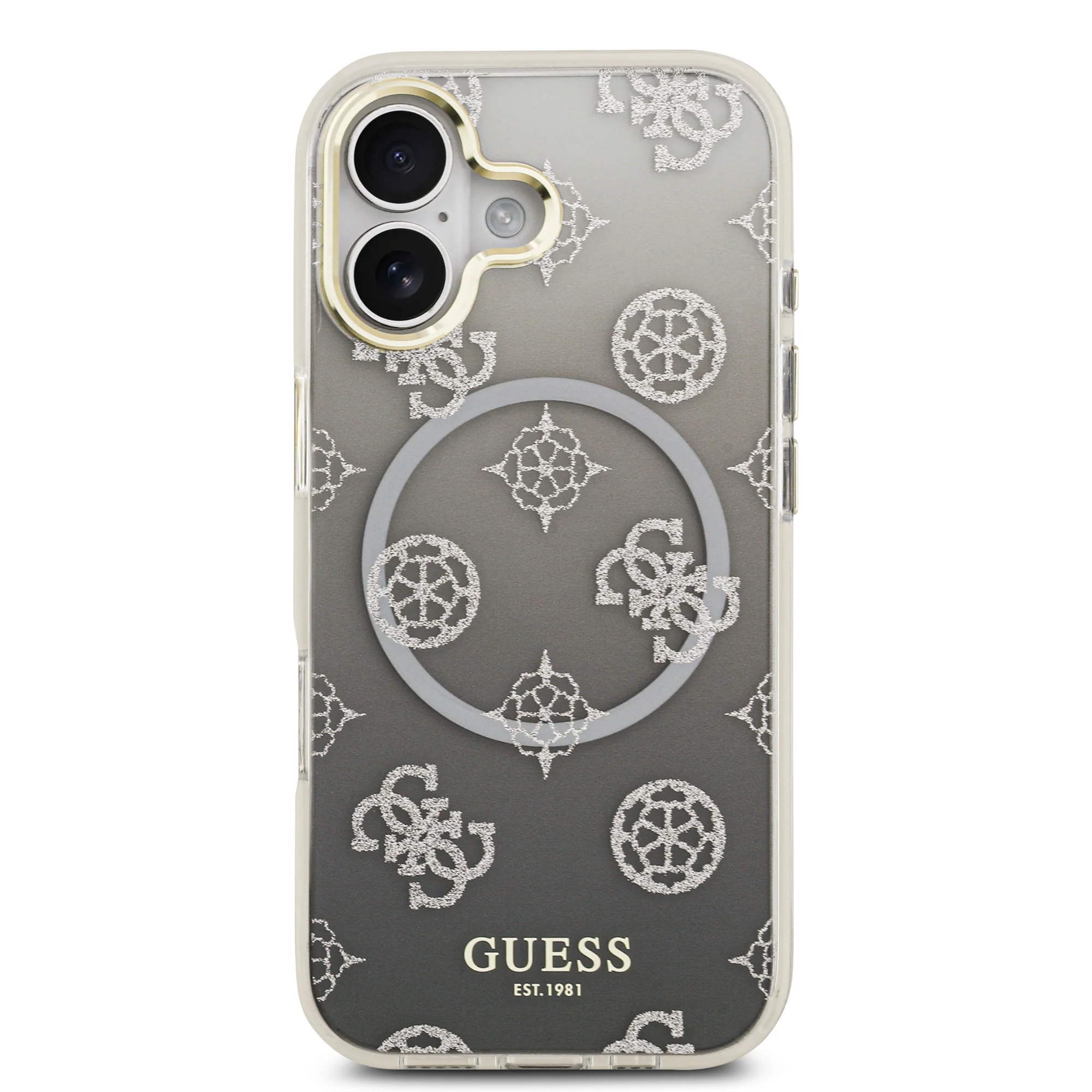 Guess Peony Edition Gradient Glitter MagSafe Case iPhone 17 – Grey - Image 3
