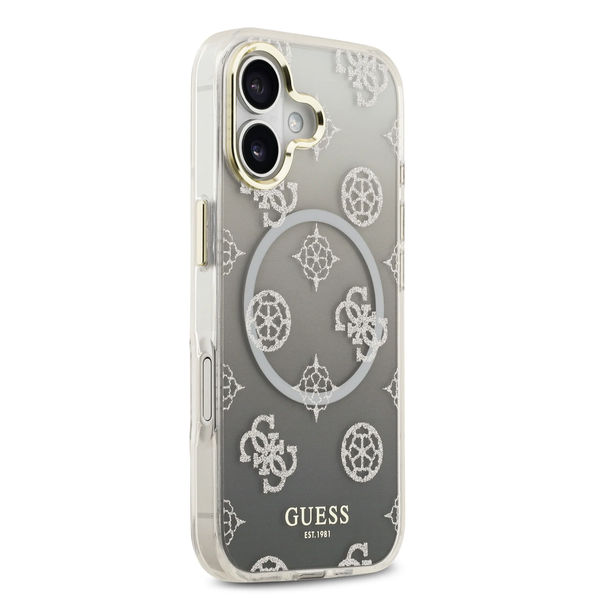 Guess Peony Edition Gradient Glitter MagSafe Case iPhone 17 – Grey - Image 4