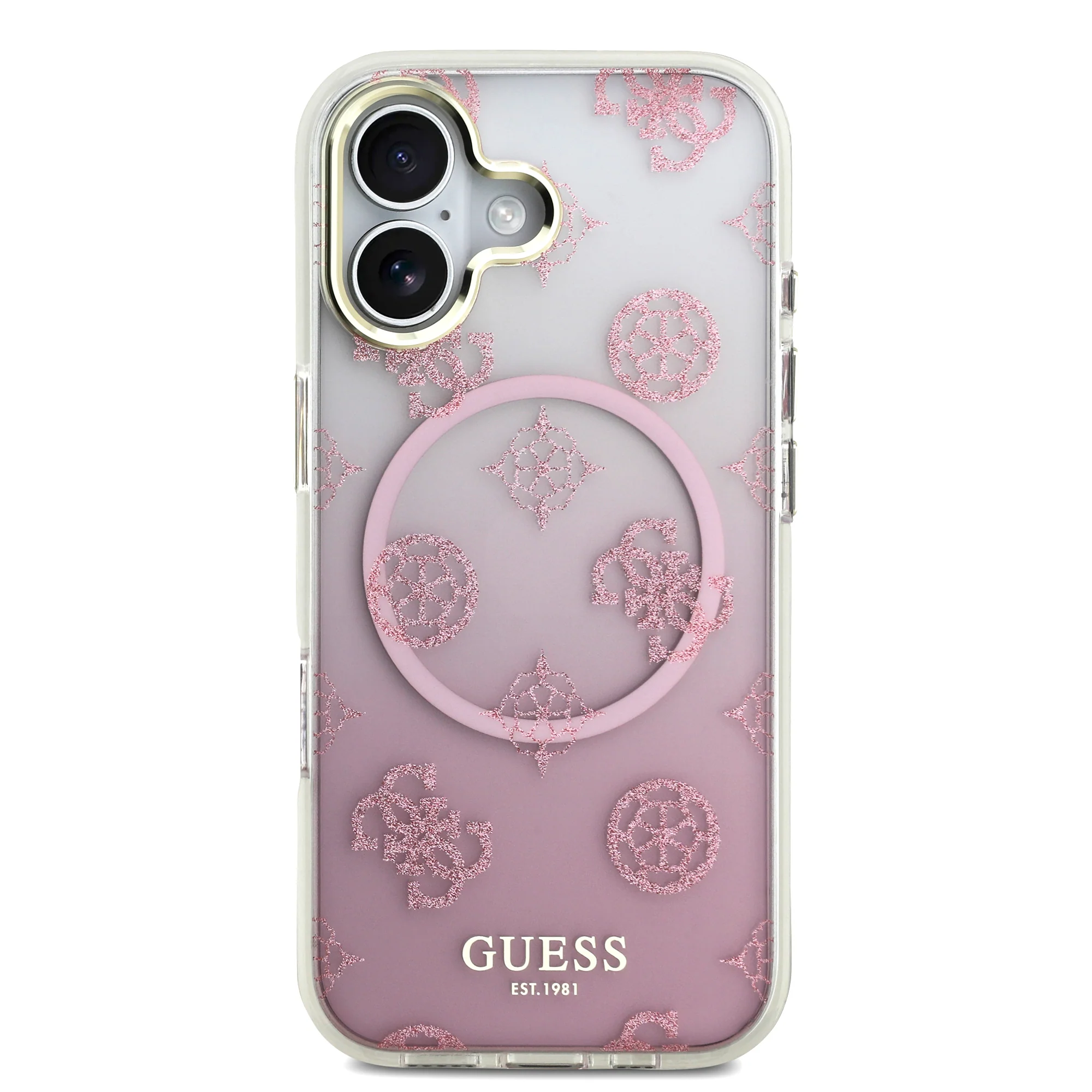 Guess Peony Edition Gradient Glitter MagSafe Case iPhone 17 – Pink - Image 3