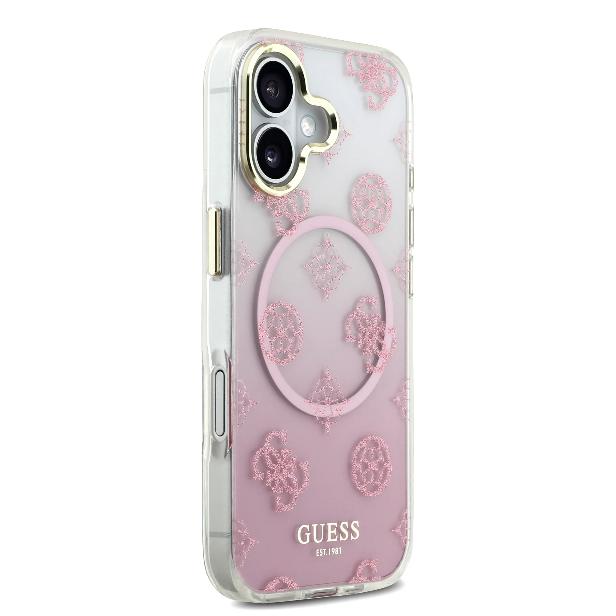 Guess Peony Edition Gradient Glitter MagSafe Case iPhone 17 – Pink - Image 4