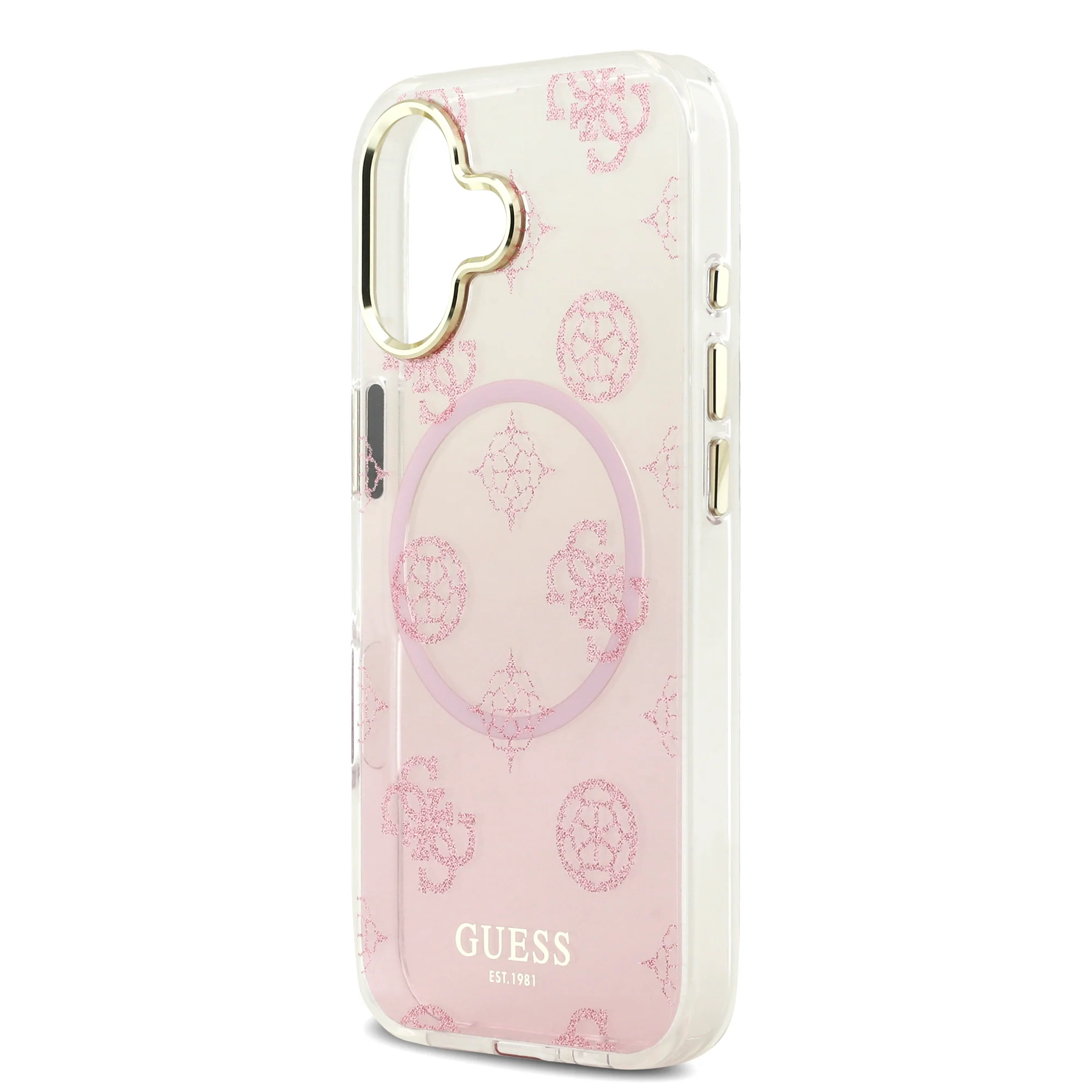 Guess Peony Edition Gradient Glitter MagSafe Case iPhone 17 – Pink - Image 6