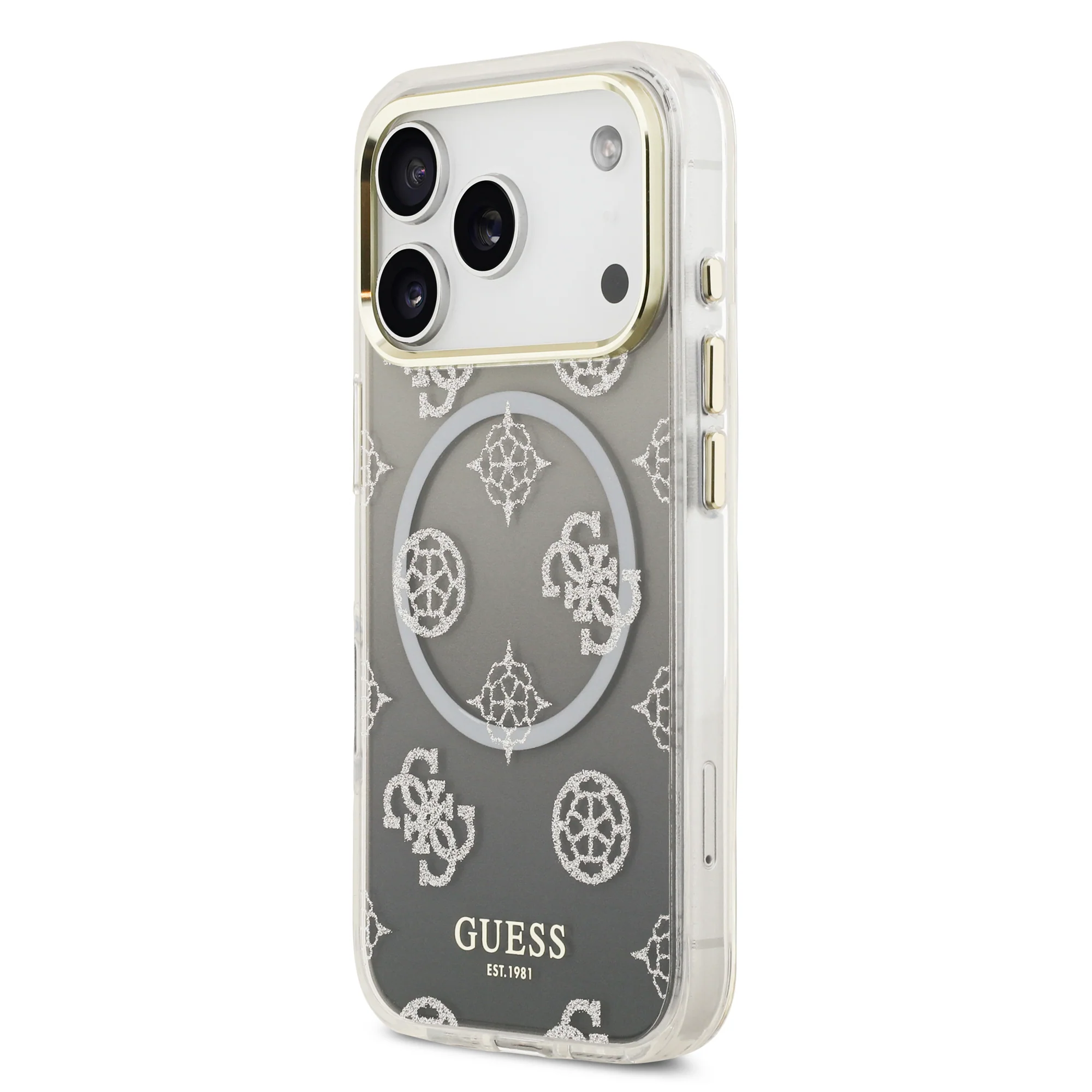 Guess Peony Edition Gradient Glitter MagSafe Case iPhone 17 Pro – Grey - Image 2