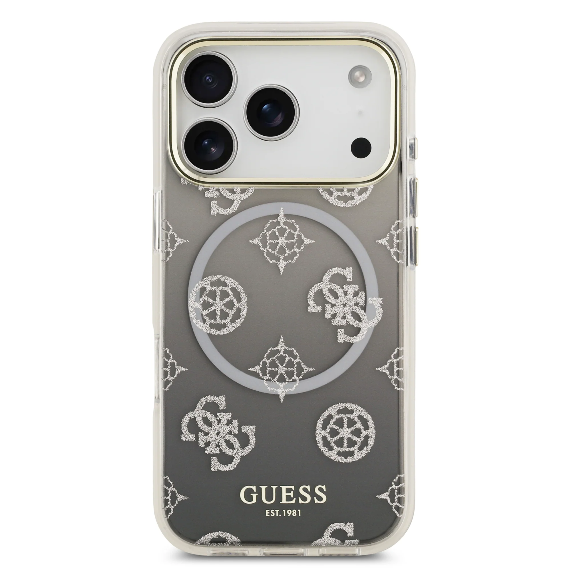 Guess Peony Edition Gradient Glitter MagSafe Case iPhone 17 Pro – Grey - Image 3