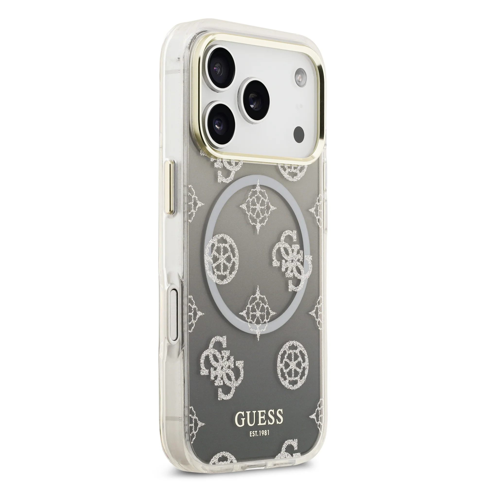 Guess Peony Edition Gradient Glitter MagSafe Case iPhone 17 Pro – Grey - Image 4