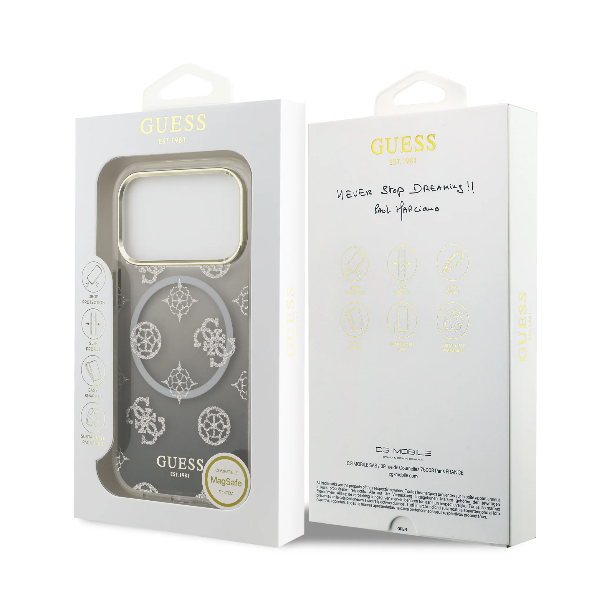 Guess Peony Edition Gradient Glitter MagSafe Case iPhone 17 Pro – Grey - Image 8
