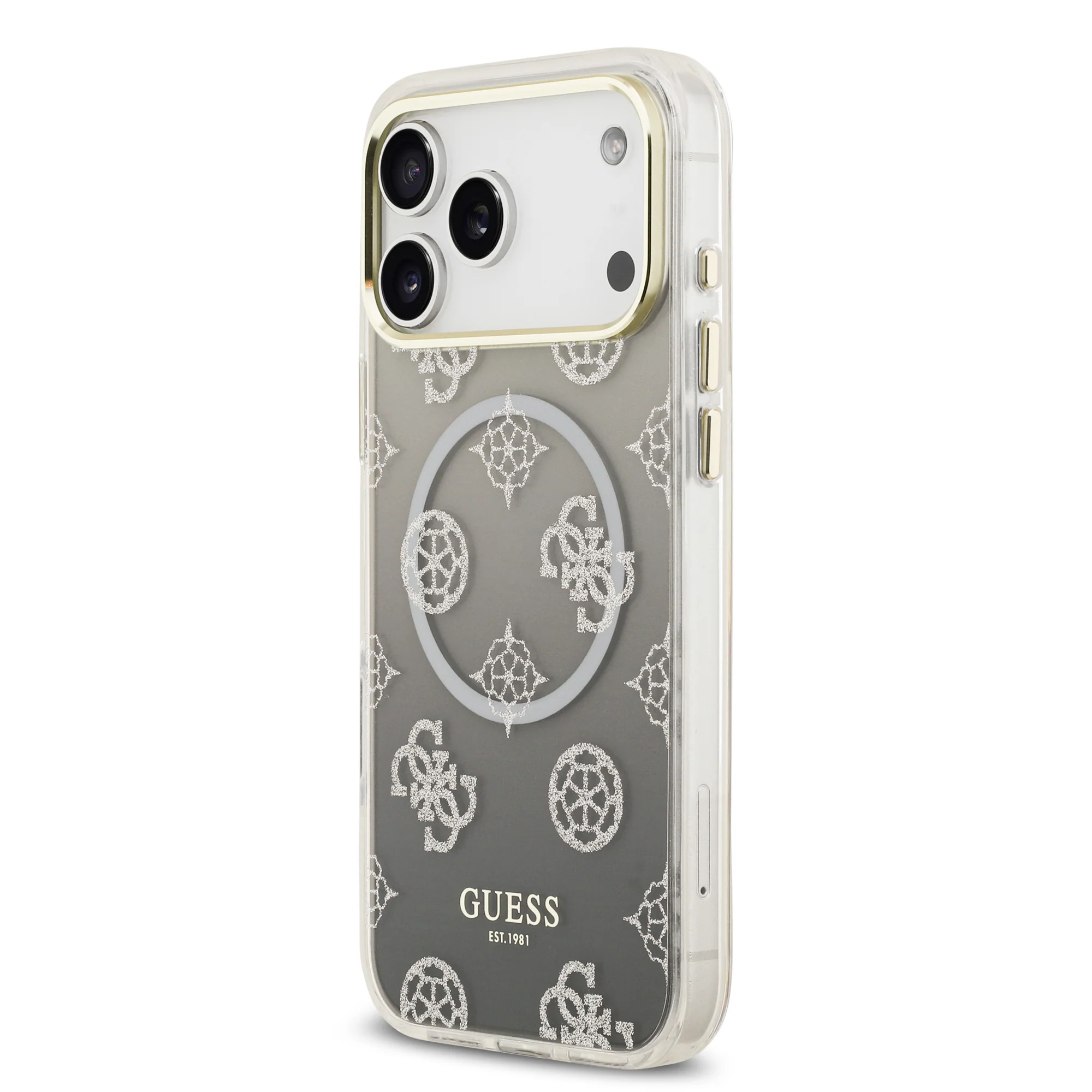 Guess Peony Edition Gradient Glitter MagSafe Case iPhone 17 Pro Max – Grey - Image 2