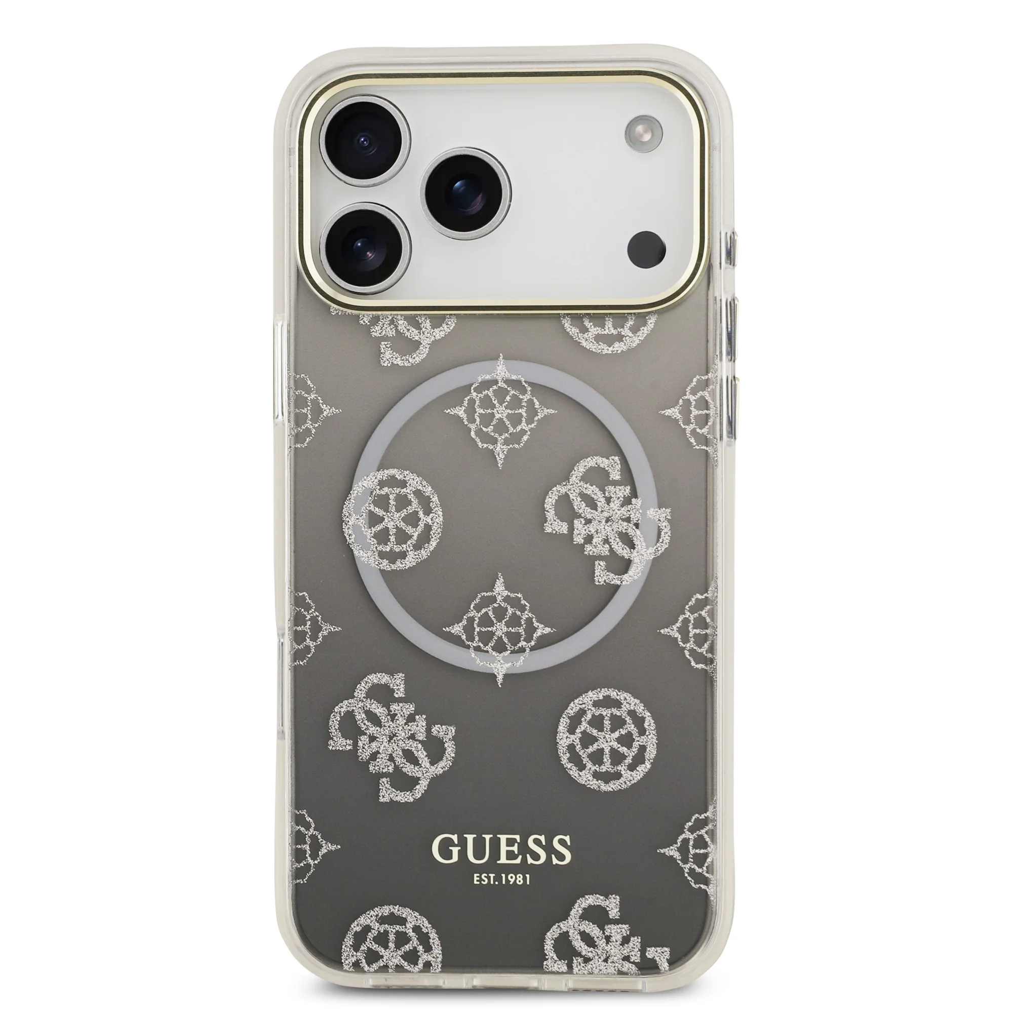 Guess Peony Edition Gradient Glitter MagSafe Case iPhone 17 Pro Max – Grey - Image 3
