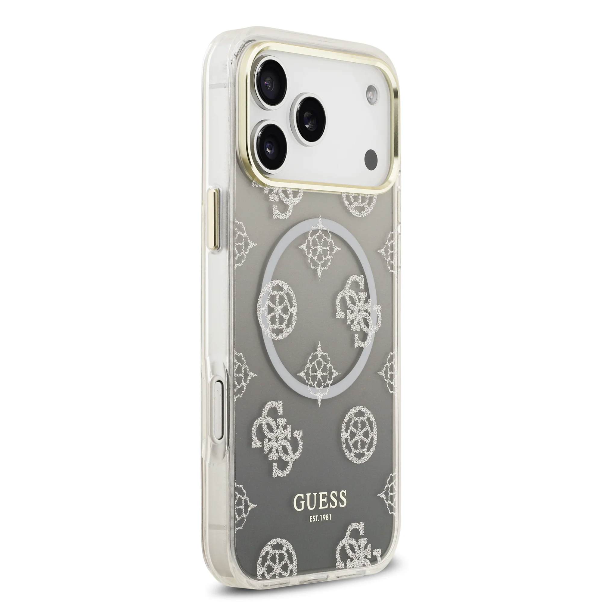 Guess Peony Edition Gradient Glitter MagSafe Case iPhone 17 Pro Max – Grey - Image 4