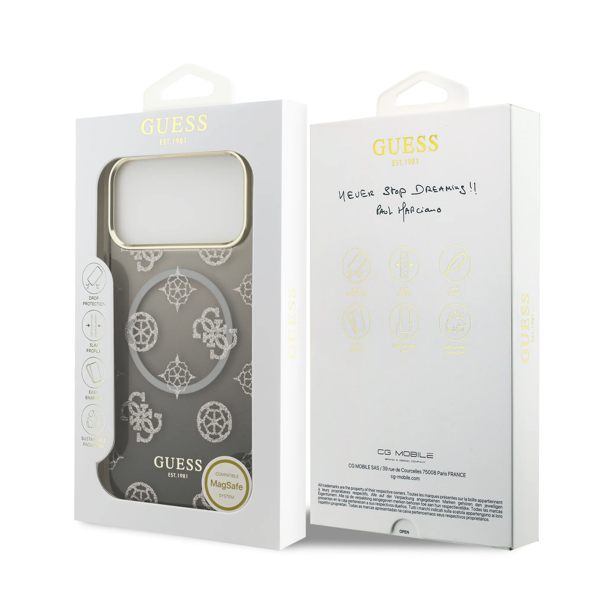 Guess Peony Edition Gradient Glitter MagSafe Case iPhone 17 Pro Max – Grey - Image 8