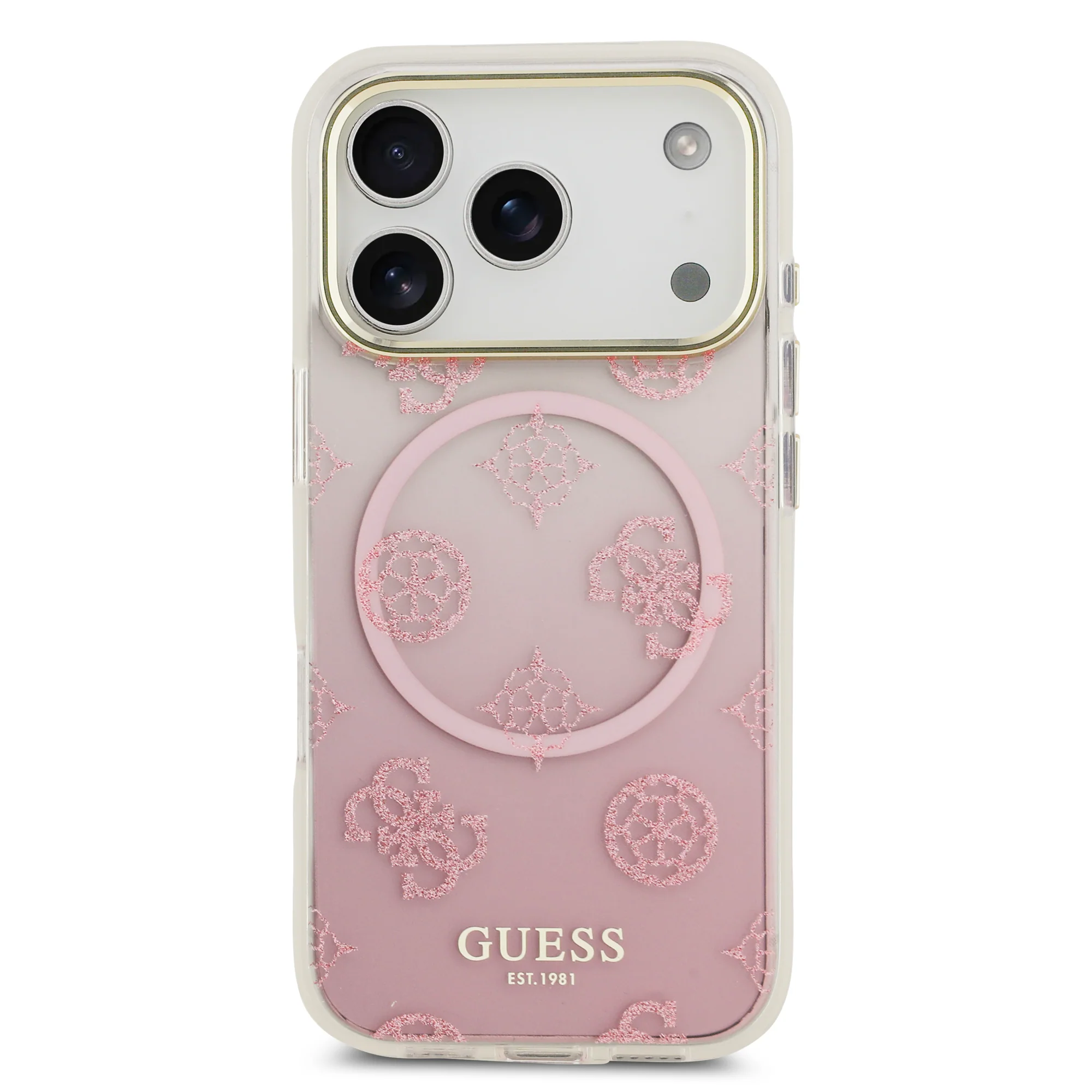 Guess Peony Edition Gradient Glitter MagSafe Case iPhone 17 Pro – Pink - Image 3