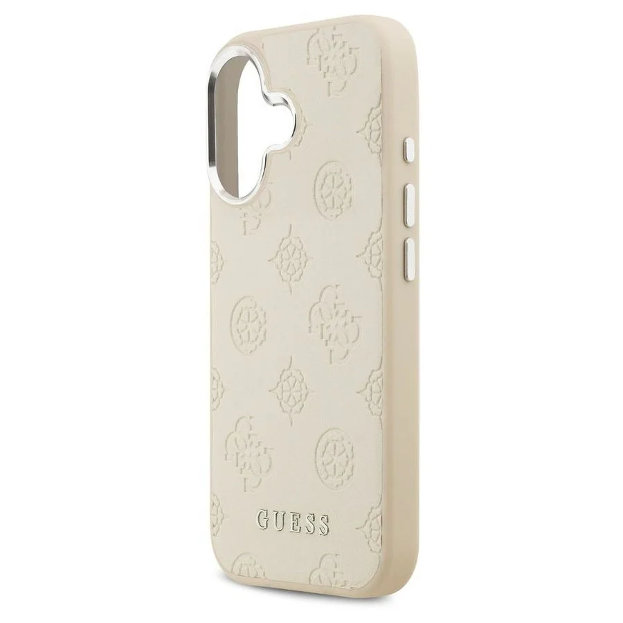 Guess Peony Edition Smooth PU Leather MagSafe Case iPhone 17 – Beige - Image 2