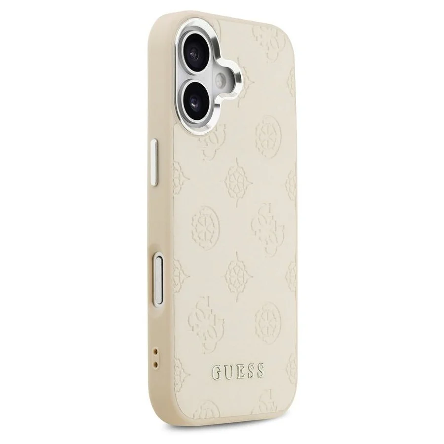 Guess Peony Edition Smooth PU Leather MagSafe Case iPhone 17 – Beige - Image 4