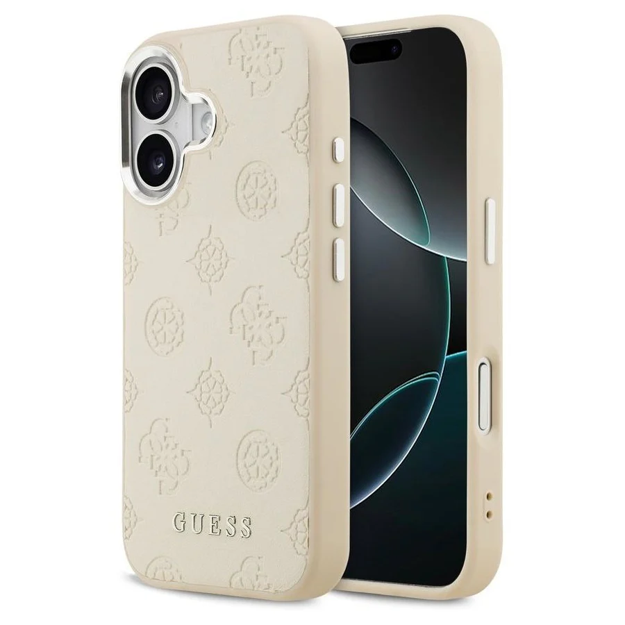 Guess Peony Edition Smooth PU Leather MagSafe Case iPhone 17 – Beige - Image 5