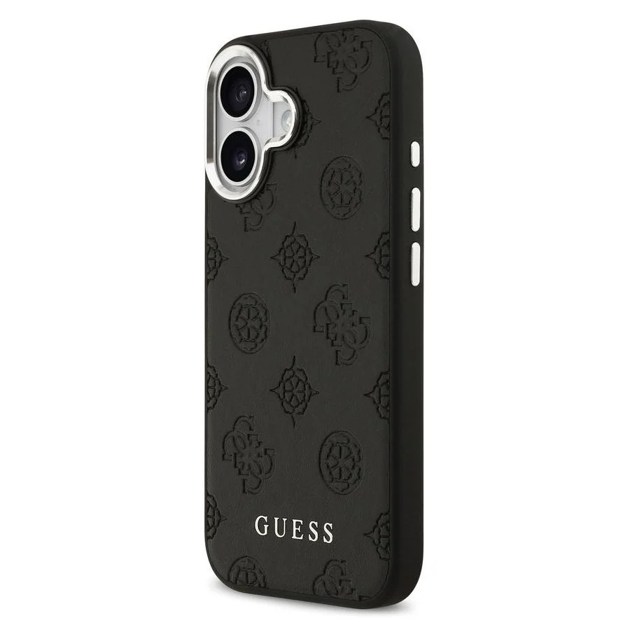 Guess Peony Edition Smooth PU Leather MagSafe Case iPhone 17 – Black - Image 2